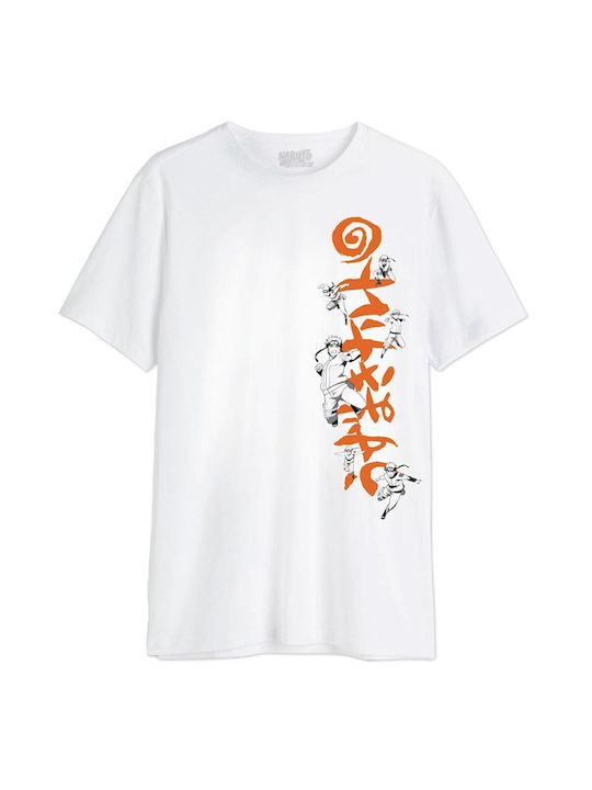 Cotton Division T-shirt Naruto White Cotton