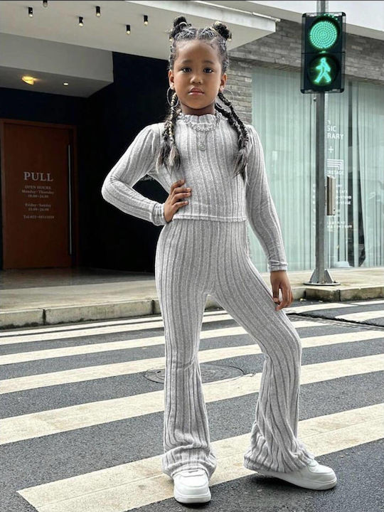 Kids Sweatpants Set Gray 2pcs