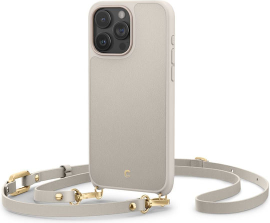 Spigen Cyrill Classic Charm Mag Coperta din spate Silicon cu curea Cremă (iPhone 15 Pro)
