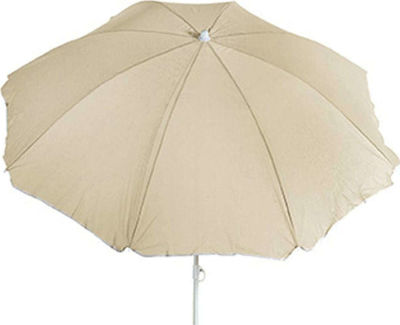 Sprintzio Foldable Beach Umbrella Aluminum Diameter 1.8m with Air Vent White