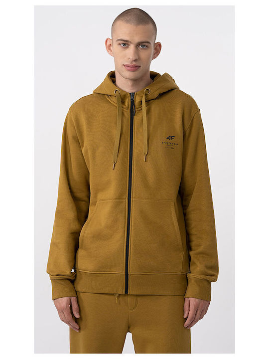 Herren Sweatshirt mit Kapuze in Gelb