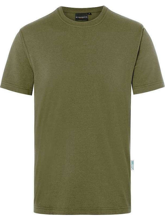 Karlowsky Ανδρικό Διαφημιστικό T-shirt Κοντομάνικο σε Χακί Χρώμα