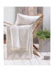 Rythmos Totem Four-Seater Sofa Throw 2 Sides Jacquard 180x330cm Ecru