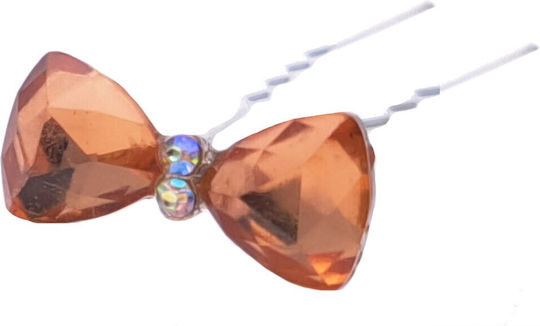 Orange Hair Pin with Bow HAIRACC-10663