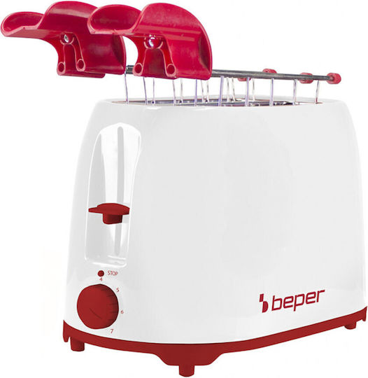 Beper Тостер Двуместна 750W Червена