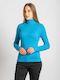 InShoes Women's Long Sleeve Sweater Turtleneck Blue