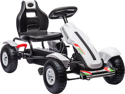 Go Kart Μονοθέσιο με Πετάλι Λευκό