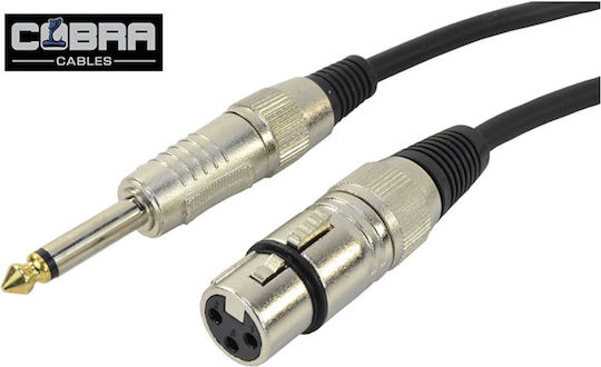 Cobra Кабел XLR женски - 6,3 мм мъжки Черен 10м CL020-10