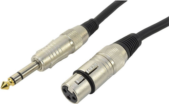 Cobra Cablu XLR de sex feminin - 6,3 mm de sex masculin Negru 6m CL030-06