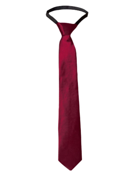 Energiers Kids Tie with Elastic Band Burgundy