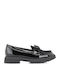 Girls Patent Leather Moccasins Black