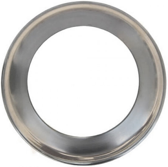 Inox Shell Rosettenkragen Rauchrohr Inox 150mm Silber