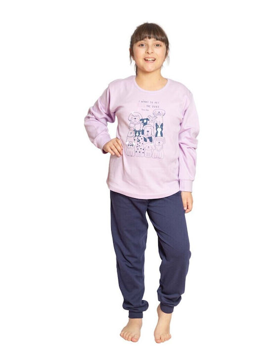 Comfort Set Top & Bottom Kids Pyjamas Lilac