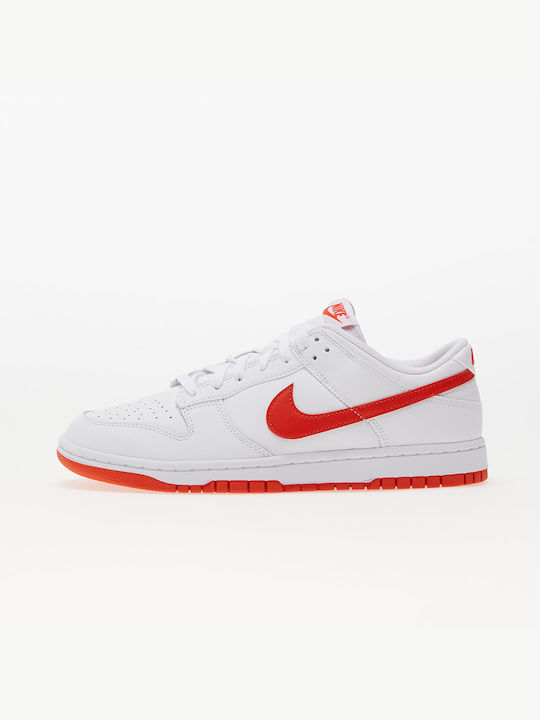 Nike Dunk Low Sneakers White / Picante Red