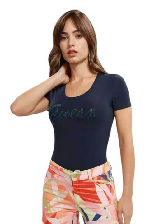 Guess Women's T-shirt Navy Blue