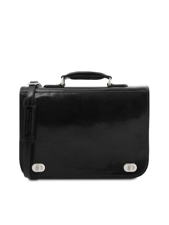 Tuscany Leather Leder Herrentasche Bote Schwarz