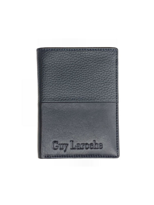 Guy Laroche 37708 Men's Leather Card Wallet with RFID Blue