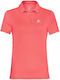 Odlo Women's Athletic Polo Blouse Short Sleeve Pink