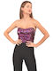 Tweet With Love Tweet Women's Corset Blouse Strapless Purple