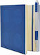 LEGO Notebook Square with Pen Holder Blue