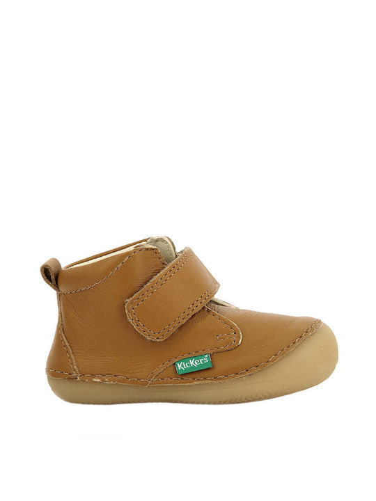 Kickers Sabio cu Velcro Tabac maro