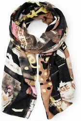 Desigual Women's Wool Scarf Black