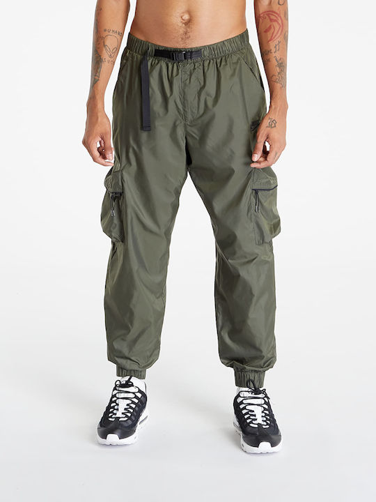 Nike Cargo Sweatpants Glossy with Elastic Khaki