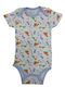 Mother Nest Body pentru Bebeluși Mâneca scurta White, Light Blue