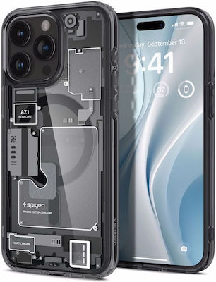 Spigen Ultra Hybrid Zero One (MagFit) Back Cover Σιλικόνης Μαύρο (iPhone 15 Pro)