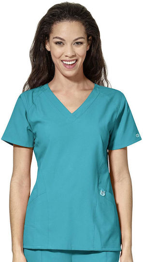 WonderWink W123 V-neck Женски Медицинска блуза Тюркоазен