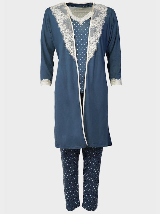 G Secret De iarnă Set Pijamale pentru Femei Albastru
