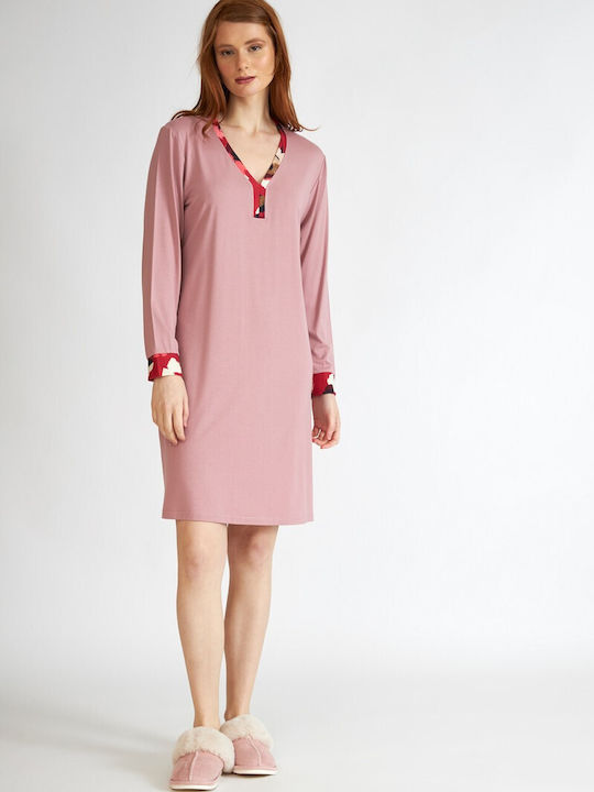 Harmony Winter Women's Nightdress Pink