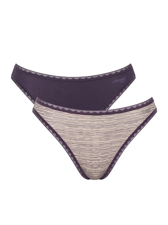 Sloggi Go H Tai Βαμβακερά Γυναικεία Slip 2Pack ...