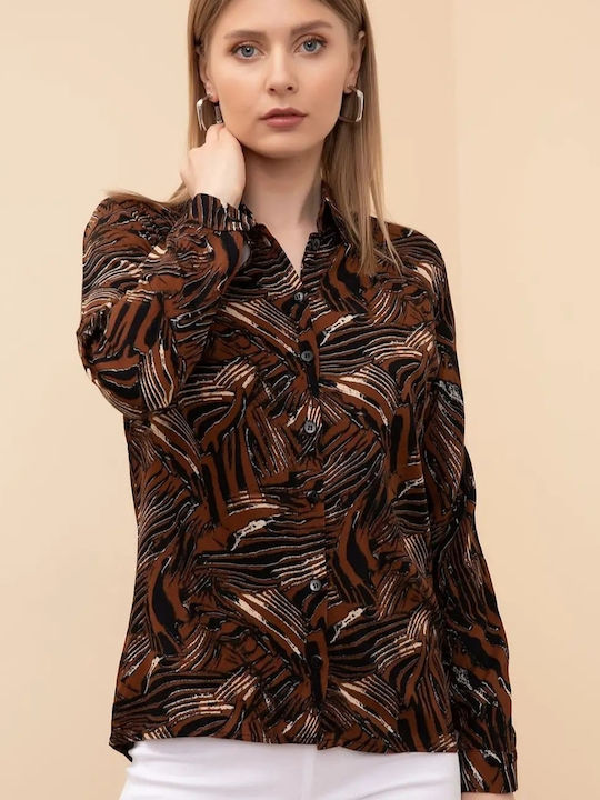 Concept Women's Long Sleeve Shirt Brown