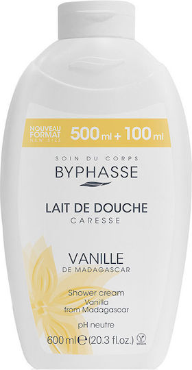 Byphasse Caresse Bubble Bath Gel with Glycerin & Vanilla Scent 600ml