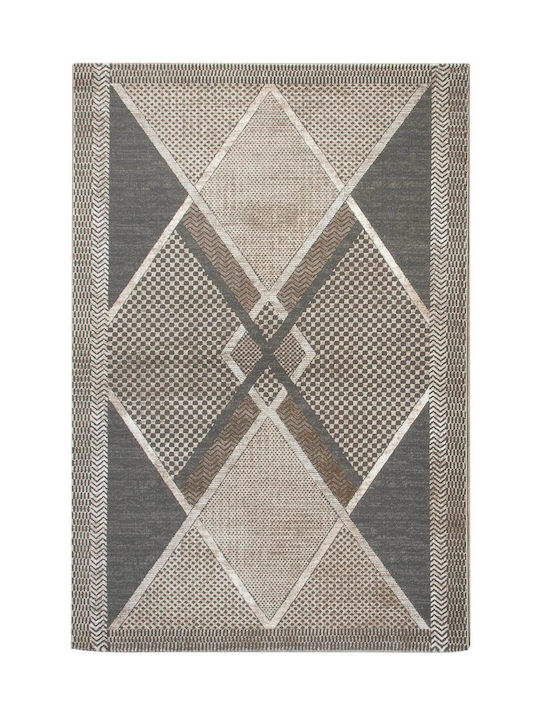 Madi Lozenge Rug Rectangular Grey