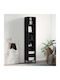 Bookcase Black 34.5x32.5x180cm