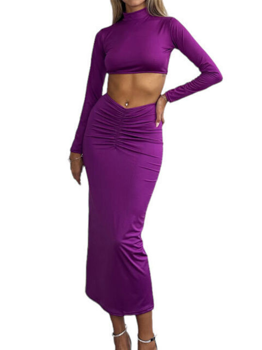 Chica Maxi Skirt in Purple color