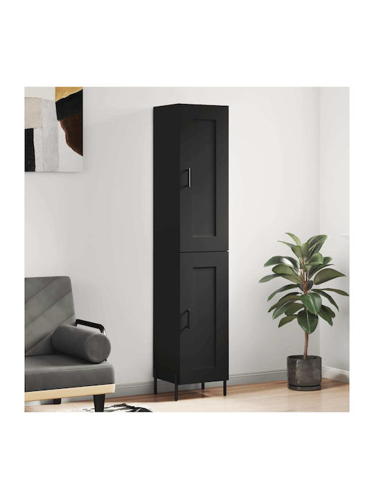 Cabinet pardoseală Negru 34.5x34x180cm