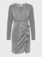 Only Midi Dress with Ruffle Silver