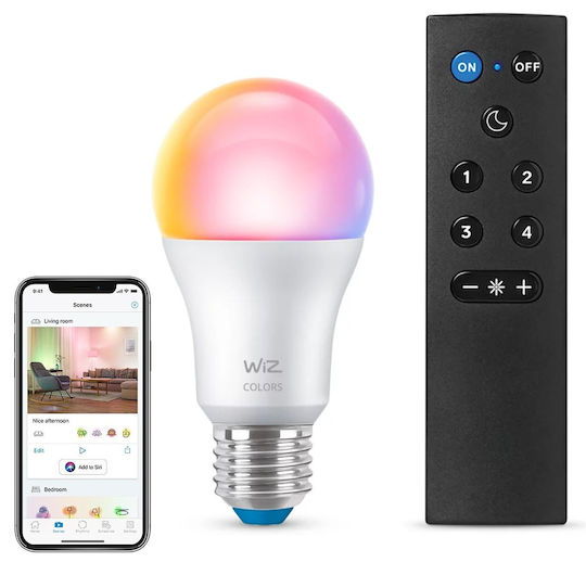 WiZ Smart Λάμπα LED 8.5W για Ντουί E27 και Σχήμα A60 RGB 806lm