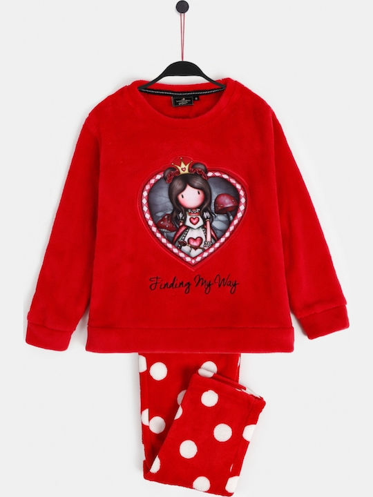 Santoro Kids' Pajamas Winter Velvet Red