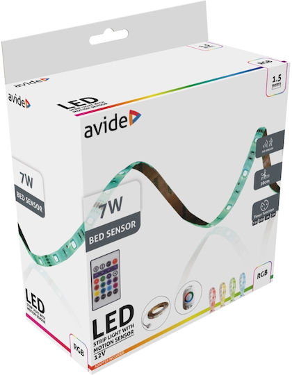 Avide Αδιάβροχη Ταινία LED ALBLBED12V-SEN-RGB 12V RGB Φως 1.5m