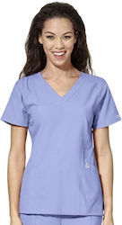 WonderWink W123 V-neck Women's Light Blue Medic...