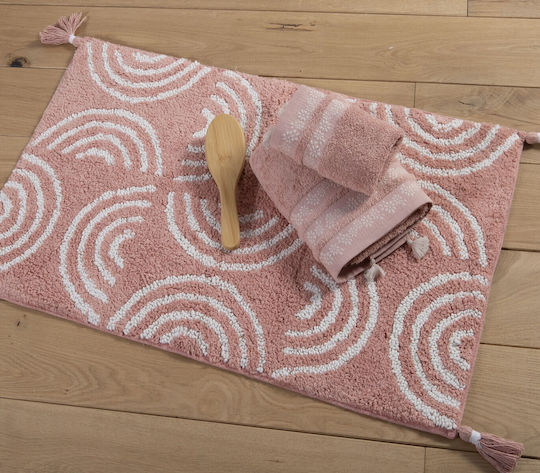 Nef-Nef Homeware Πατάκι Μπάνιου Βαμβακερό Alba 034003 Pink 50x80εκ.