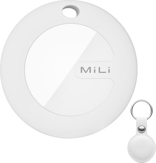 MiLi MiTag with Leather Case Apple Find My Λευκό