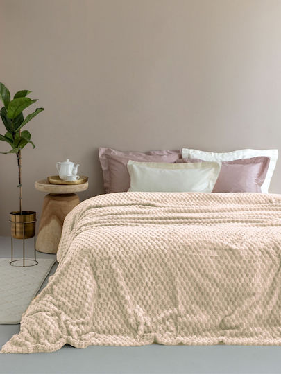Palamaiki Aster Κουβέρτα Fleece Μονή 160x220εκ. Creme