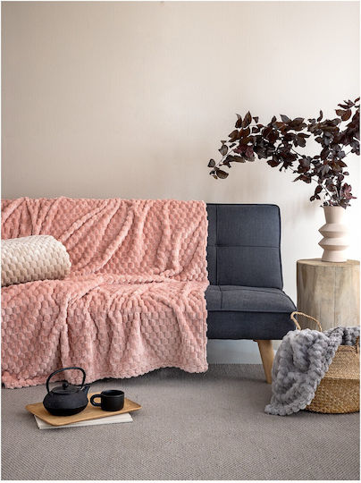 Palamaiki Aster Κουβέρτα Fleece Υπέρδιπλη 220x240εκ. Rose
