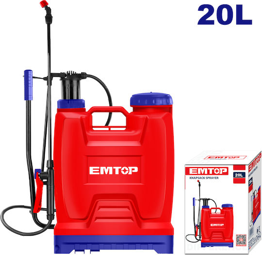 Emtop Ψεκαστήρας Πλάτης με Χωρητικότητα 20lt 4.5bar