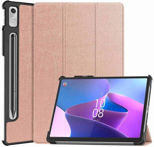 Tri--fold Βάση Στήριξης Flip Cover Ροζ (Lenovo Tab P11 Pro)